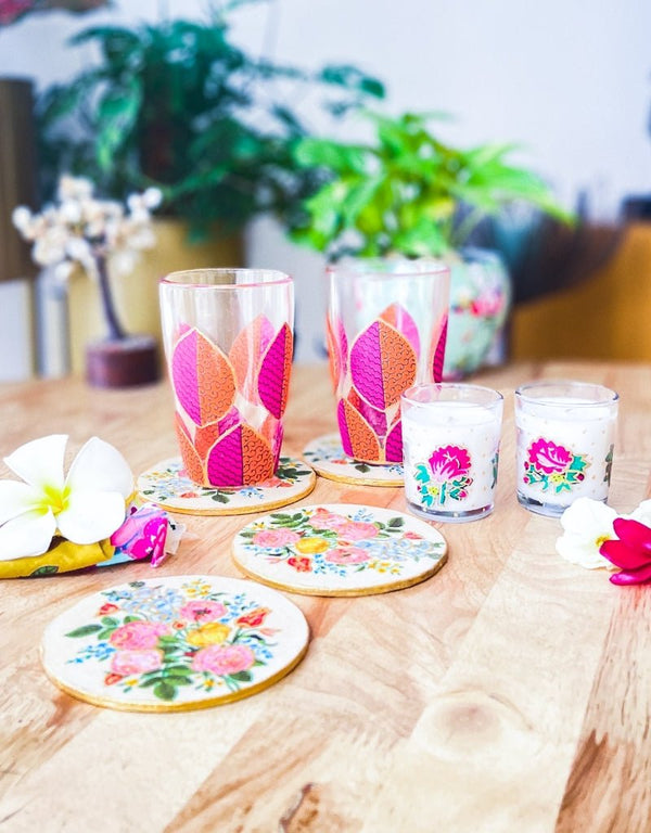 Floral Glass - Gift Set